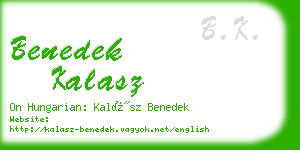 benedek kalasz business card